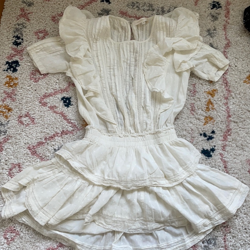 White Ruffle Summer Dress